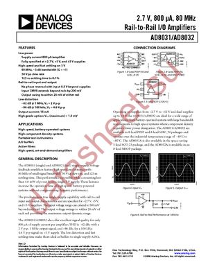 AD8031AR-REEL datasheet  